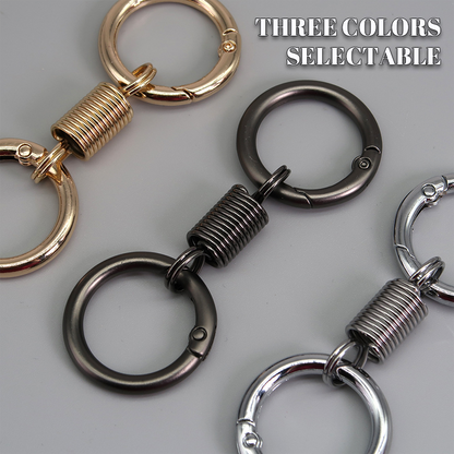 (🔥2024Last Day Promotion  - 49% off)Nordic Retro Spring Double Ring Keychain